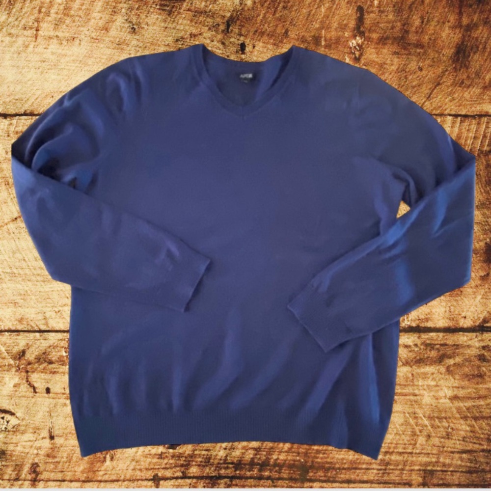🔥3 x HOST PICK🔥 Apt. 9 Mens Merino Wool Blend Blue Sweater